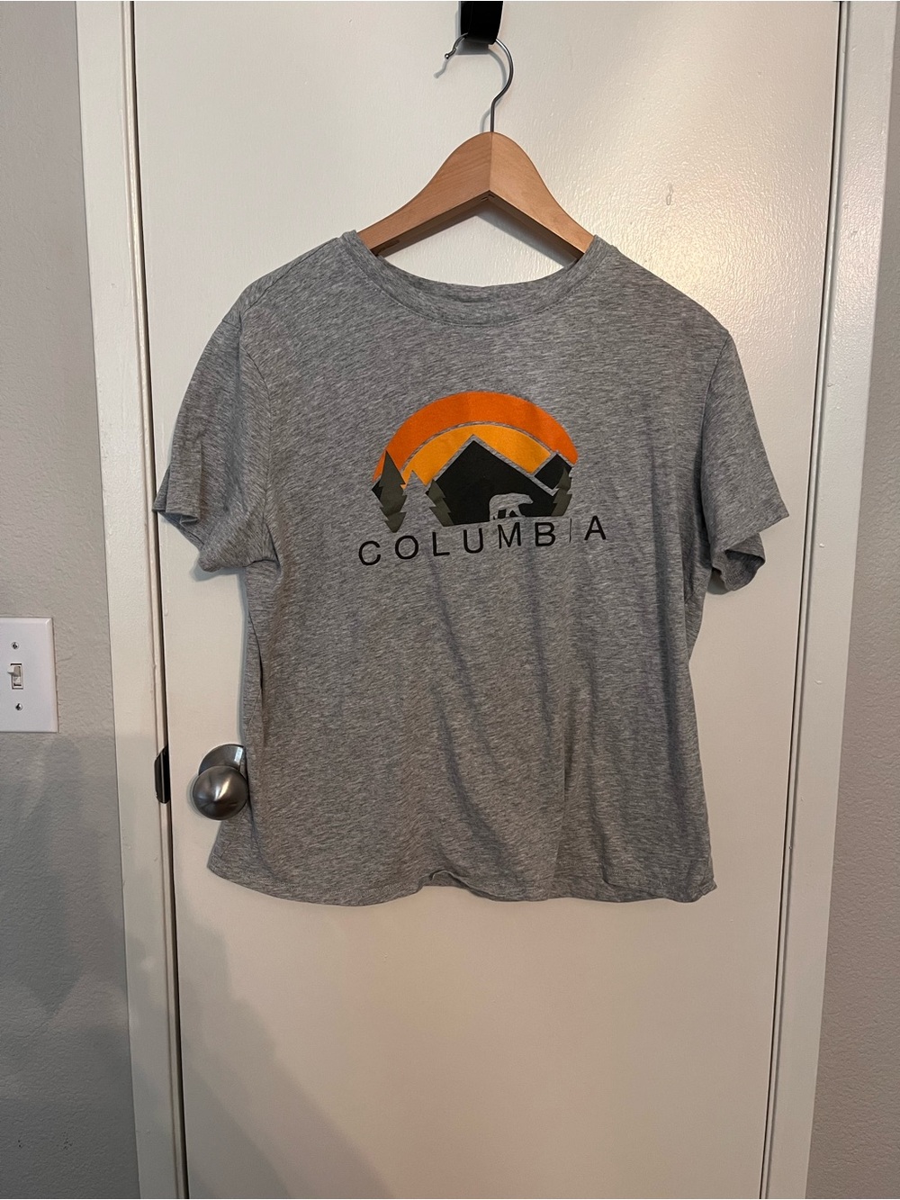 Columbia Gray Logo Tee with Black Print